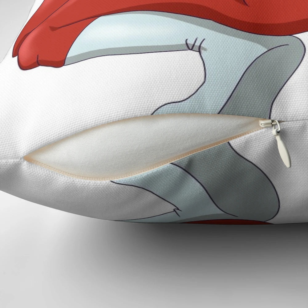 Superhero cartoon character pillow with a thick, shapely booty