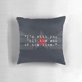 A plush pillow featuring the iconic shield design of Captain America from the Marvel Cinematic Universe