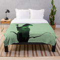 Green Arrow Silhouette Plush Blanket