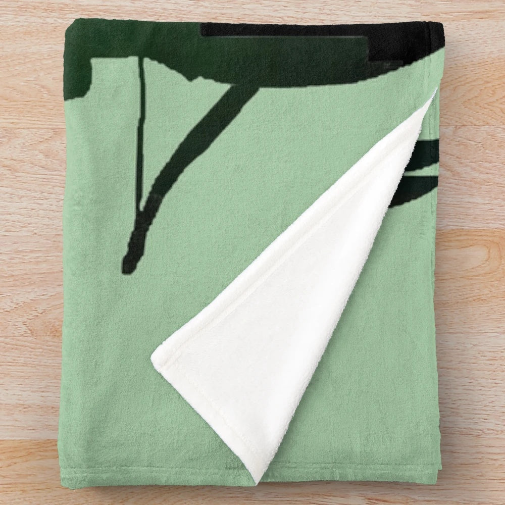Green Arrow Silhouette Plush Blanket