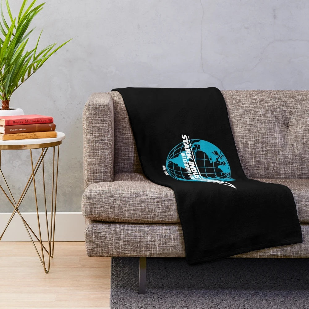 Plush blanket featuring superhero-inspired design
