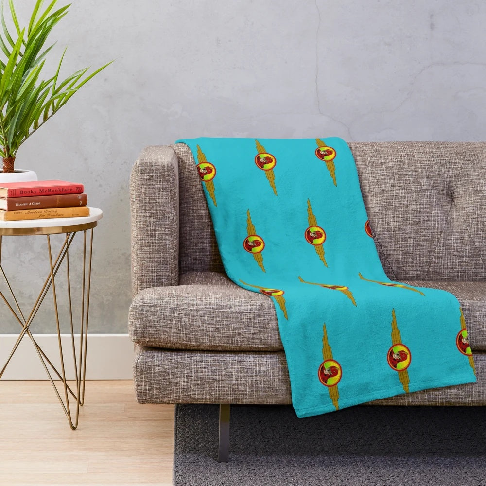 Turbo Man Plush Blanket featuring the iconic superhero character