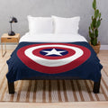 Superhero plush blanket featuring Captain America and stars