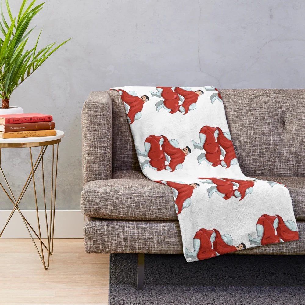 Plush blanket featuring the thick and thicc characters from the Invincible and Omni Man comics