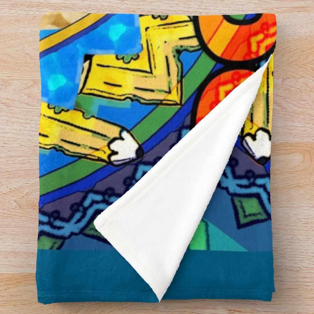 Supermariologan inspired plush blanket featuring the character Jeffy