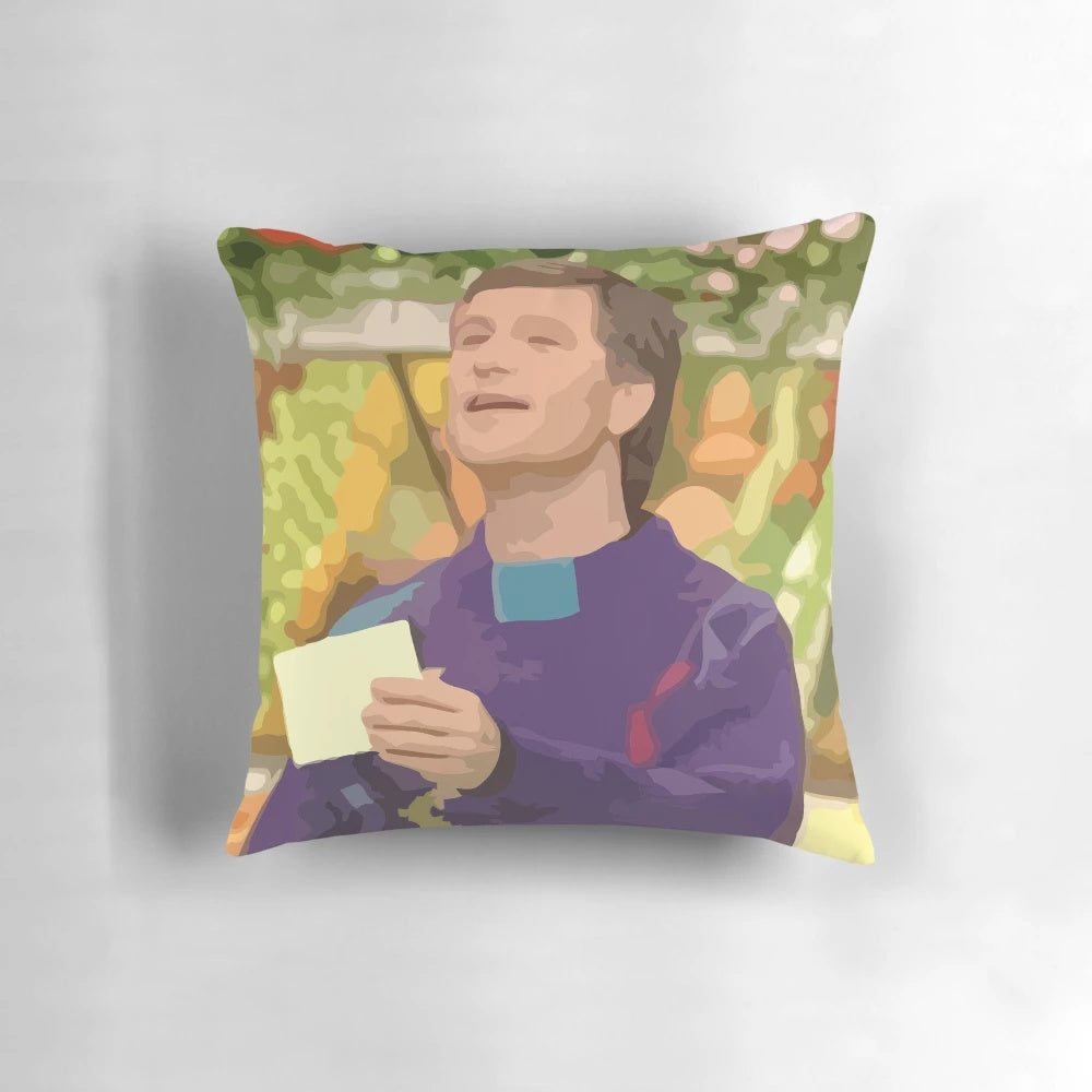 Supermarket Sweep game show host David Ruprecht decorative throw pillow