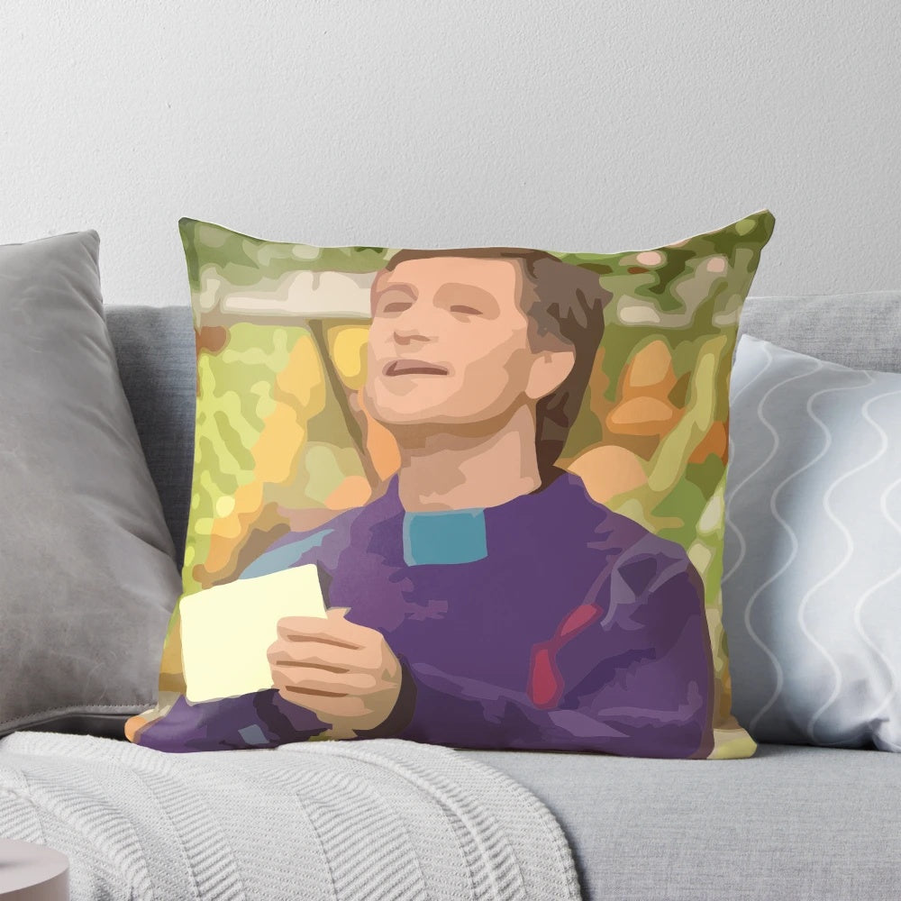 Supermarket Sweep game show host David Ruprecht decorative throw pillow