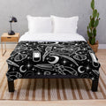 Buffy the Vampire Slayer inspired plush blanket with supernatural and gothic design