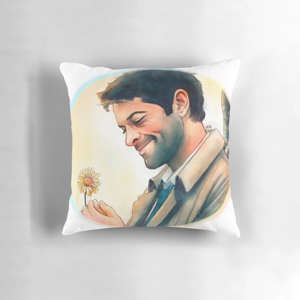 Supernatural Castiel Angel Pillow featuring the beloved character from the TV series