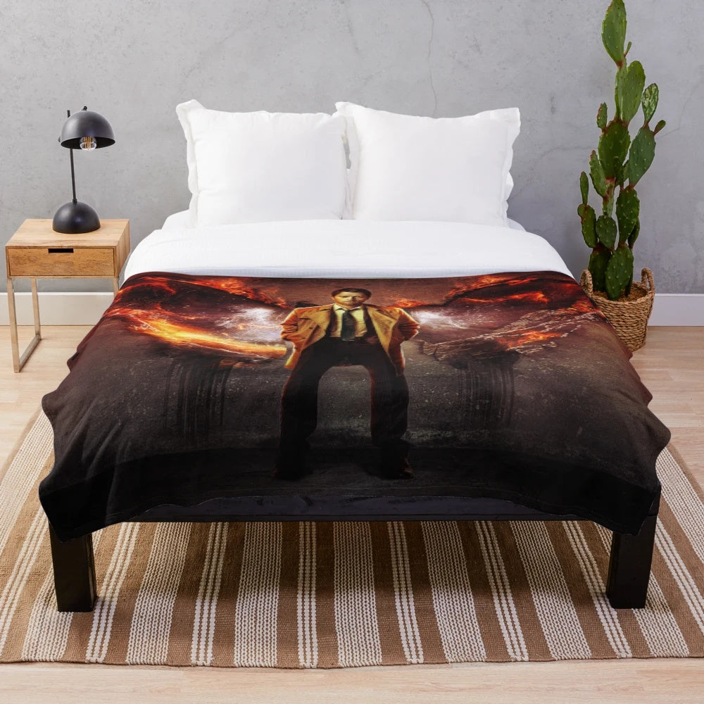 Supernatural Castiel Themed Plush Blanket