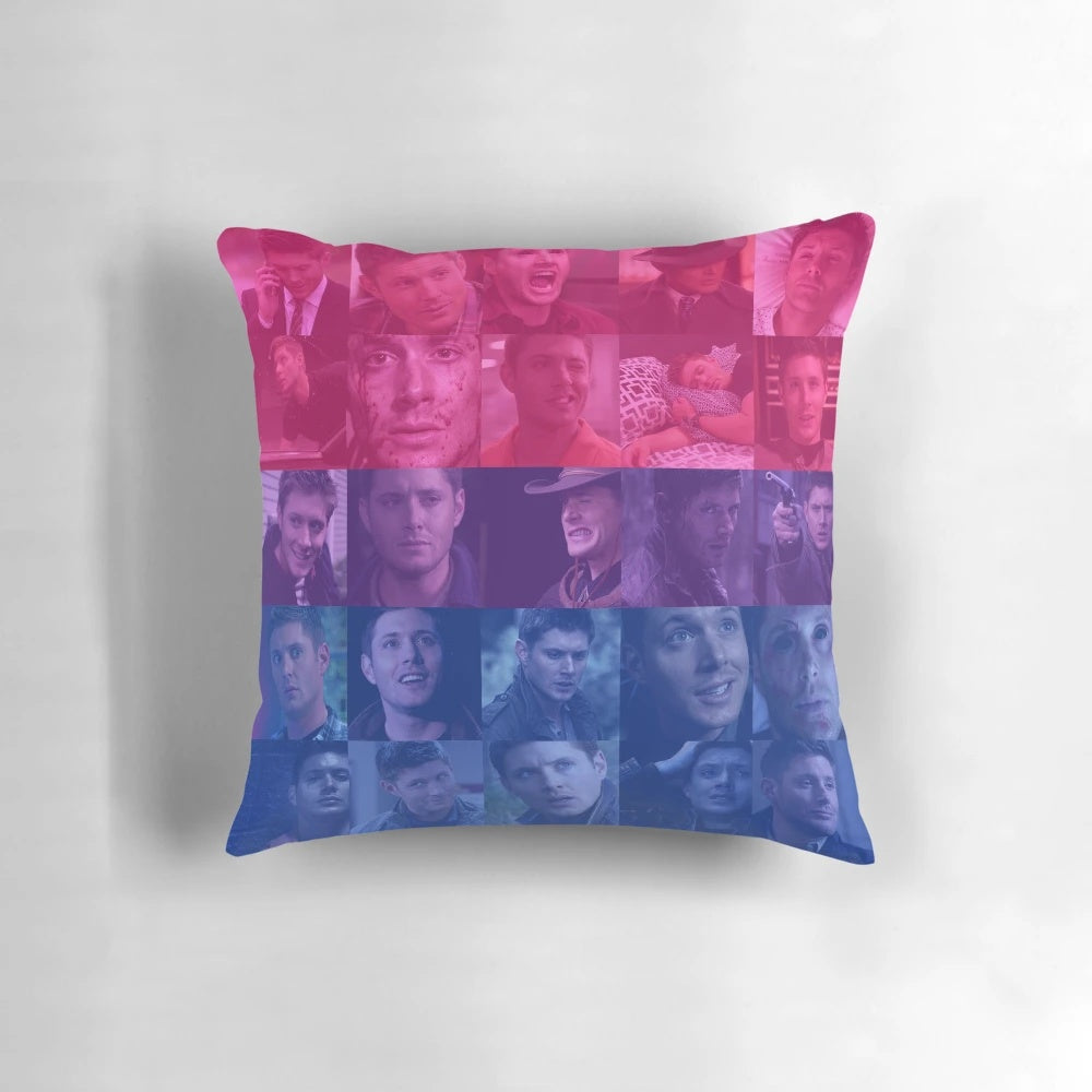 Supernatural Dean Winchester Bisexual Pride Pillow