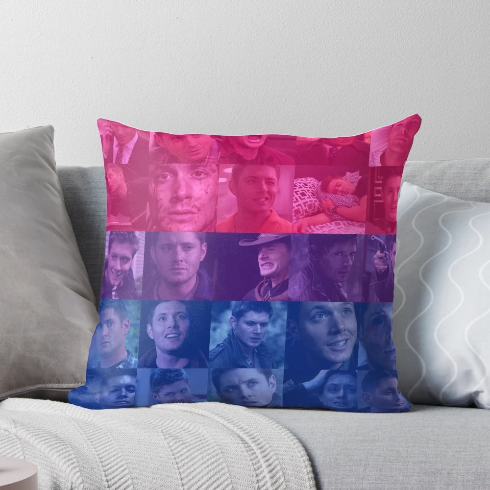 Supernatural Dean Winchester Bisexual Pride Pillow