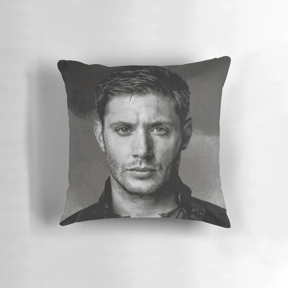 A striking portrait of Dean Winchester, the iconic character from the hit TV series Supernatural.