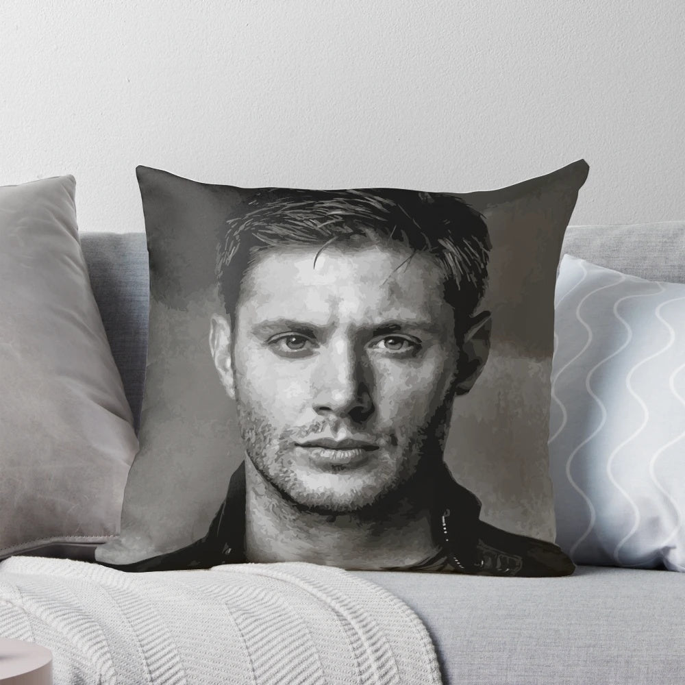 A striking portrait of Dean Winchester, the iconic character from the hit TV series Supernatural.
