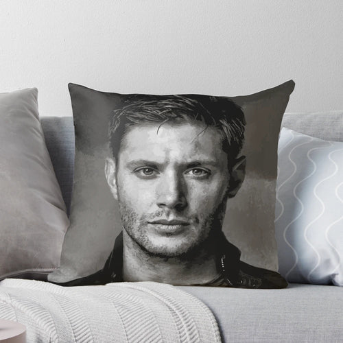 A striking portrait of Dean Winchester, the iconic character from the hit TV series Supernatural.