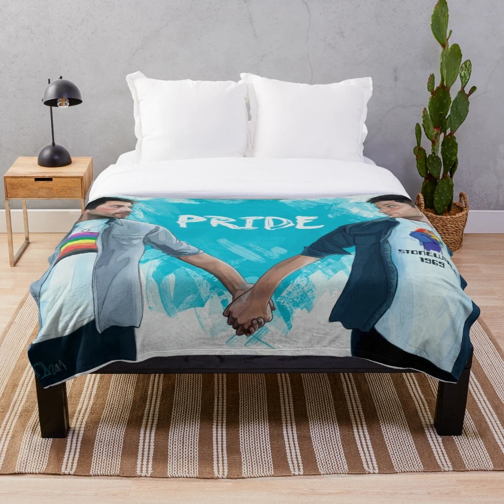 Supernatural Destiel Pride 2020 Plush Blanket