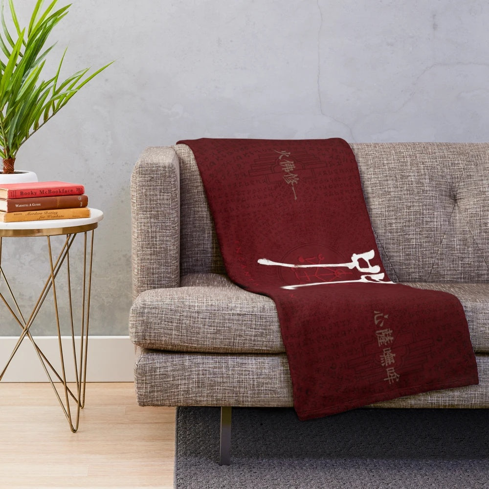 Spooky horror movie-inspired plush blanket