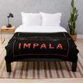 Soft, cozy plush blanket featuring the iconic 1967 Chevy Impala from the TV series Supernatural