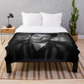 Black and white plush blanket inspired by the TV series Supernatural and actor Jensen Ackles