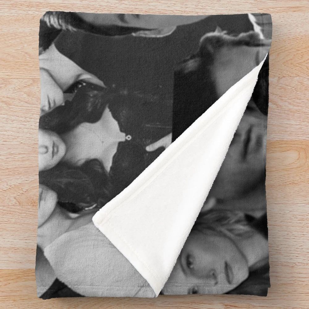 Vampire-themed collage design plush blanket