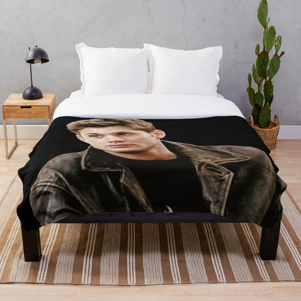 Dean Winchester from Supernatural TV show plush throw blanket