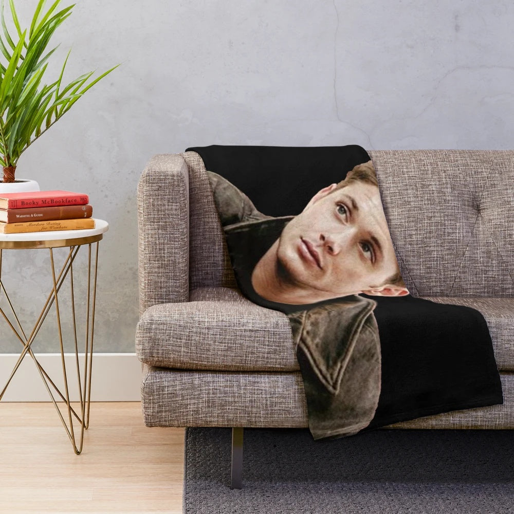 Dean Winchester from Supernatural TV show plush throw blanket
