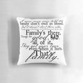 Supernatural inspired decorative pillow with quote "Family Don't End in Blood"