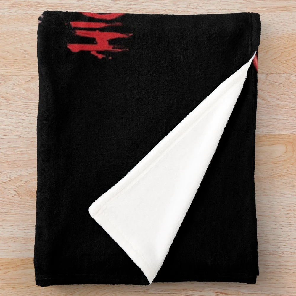 Supernatural-inspired 'Highway to Hell' plush blanket with ACDC music theme
