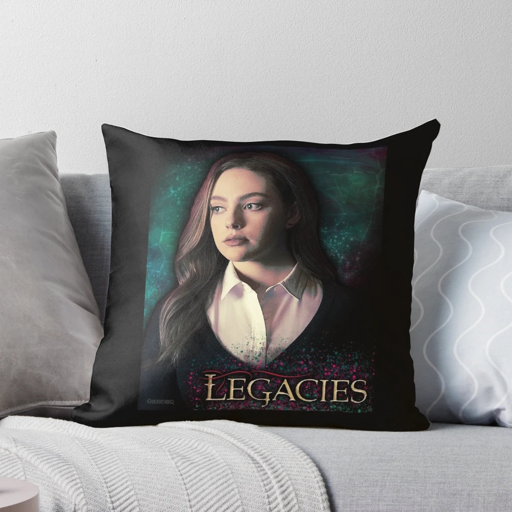 Soft and cozy pillow featuring Hope Mikaelson, the main character from the TV series Legacies and The Originals.