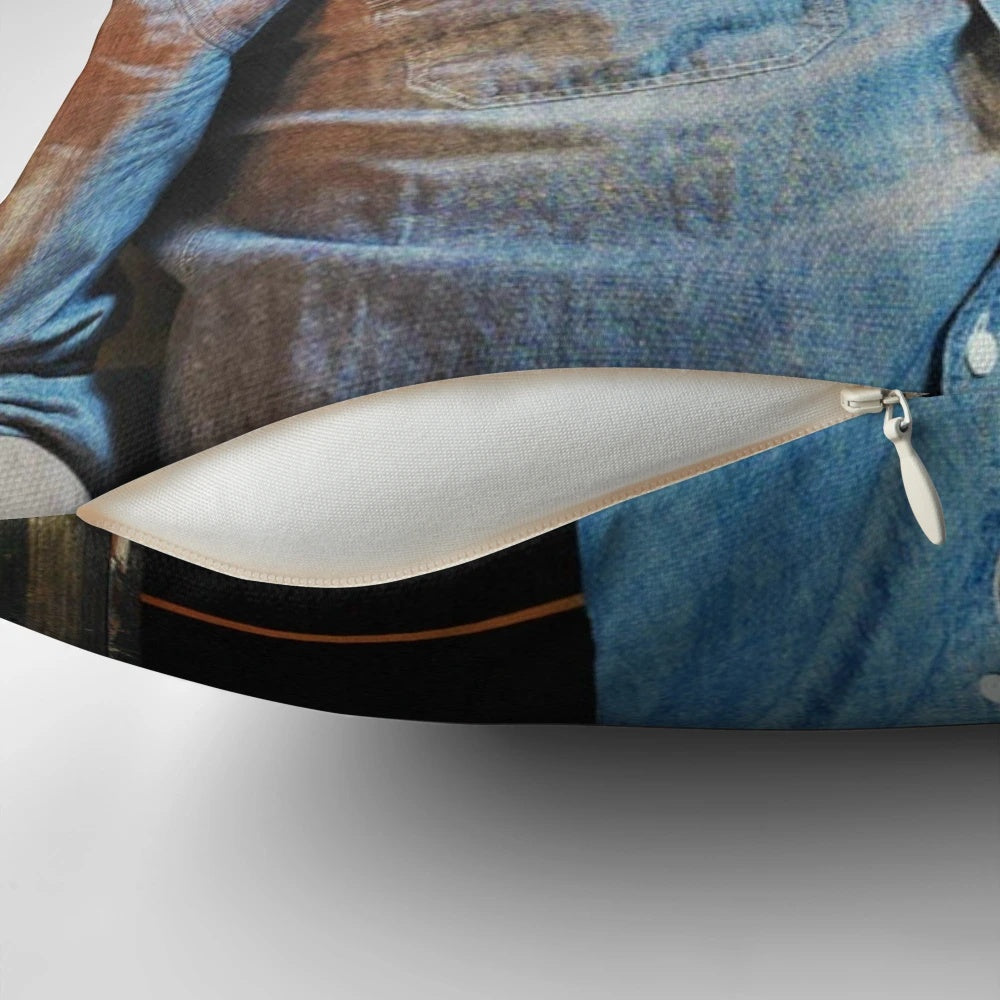 Supernatural inspired pillow featuring Jensen Ackles as Dean Winchester