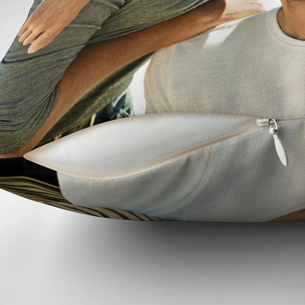 Supernatural-inspired pillow featuring Jared Padalecki, Jensen Ackles, and Misha Collins