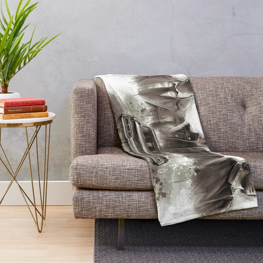 Supernatural inspired plush blanket featuring Sam, Dean, Castiel, and the Impala