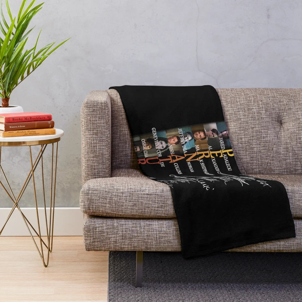 Supernatural Inspired Plush Blanket with Cast
