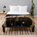 Supernatural-inspired plush blanket featuring Sam, Dean, and Castiel