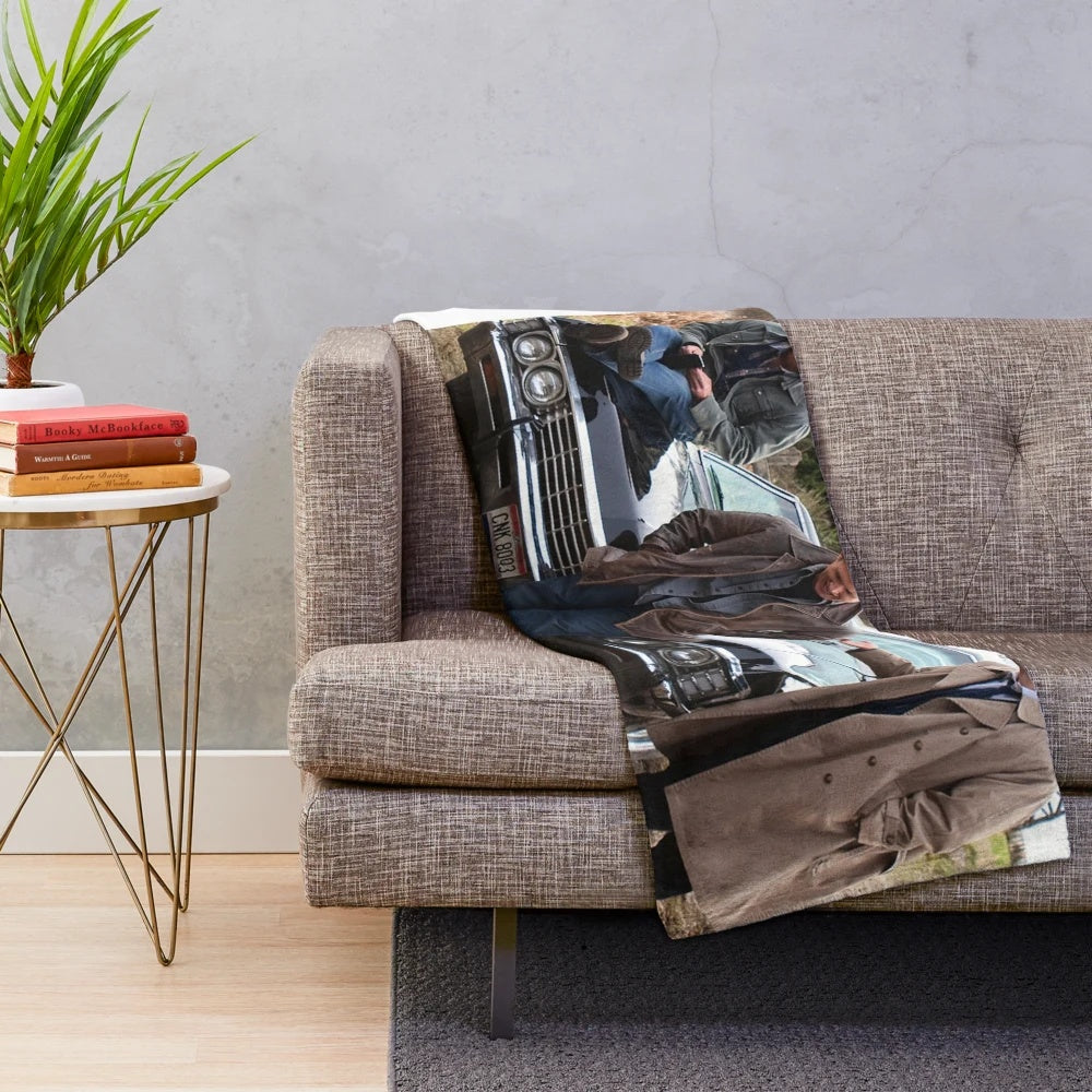 Supernatural-themed Team Free Will plush blanket