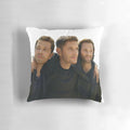 Supernatural J2M Pillow featuring the main characters Sam Winchester, Dean Winchester, and Castiel