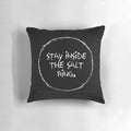 Supernatural-themed decorative pillow featuring the Winchester brothers and other characters