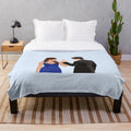 Plush blanket featuring Damon and Elena from The Vampire Diaries