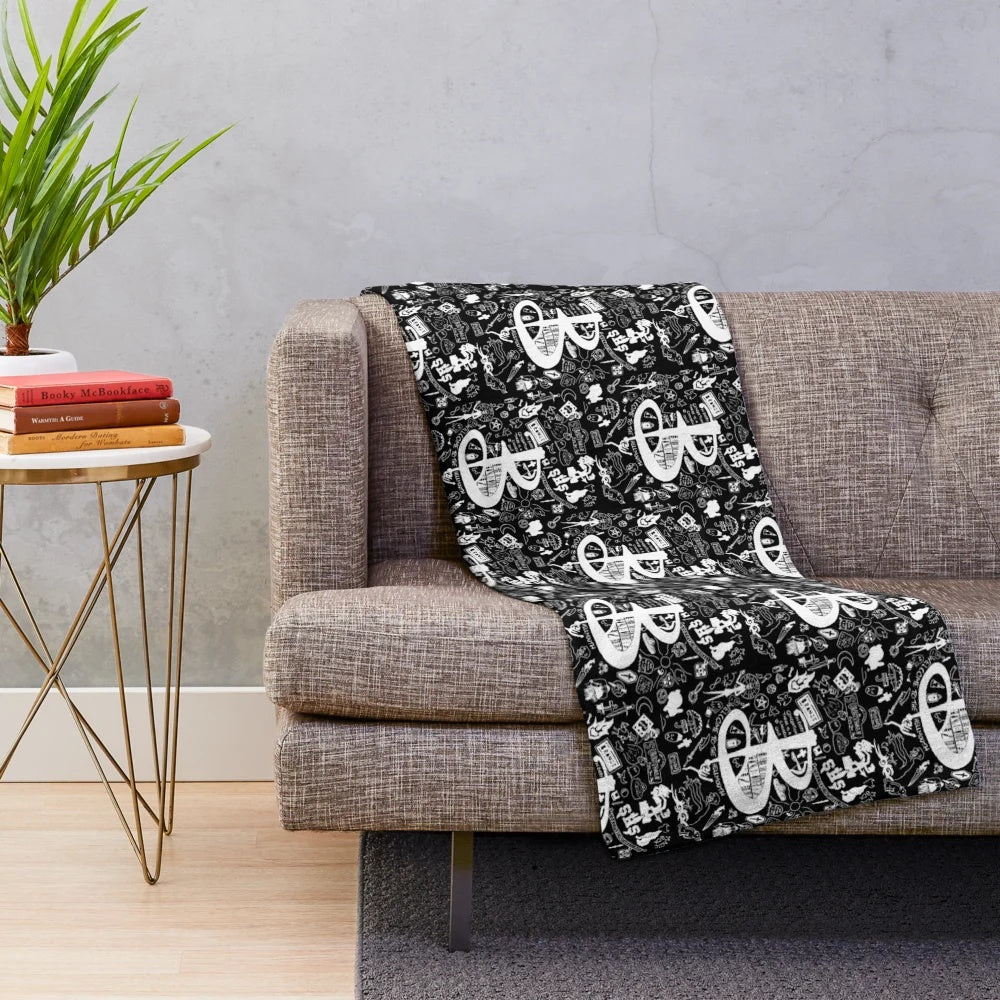 Plush blanket featuring a design inspired by the cult classic television series Buffy the Vampire Slayer
