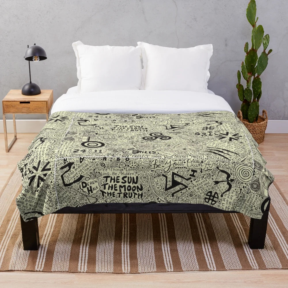 Teen Wolf inspired plush blanket with wolf pack symbol