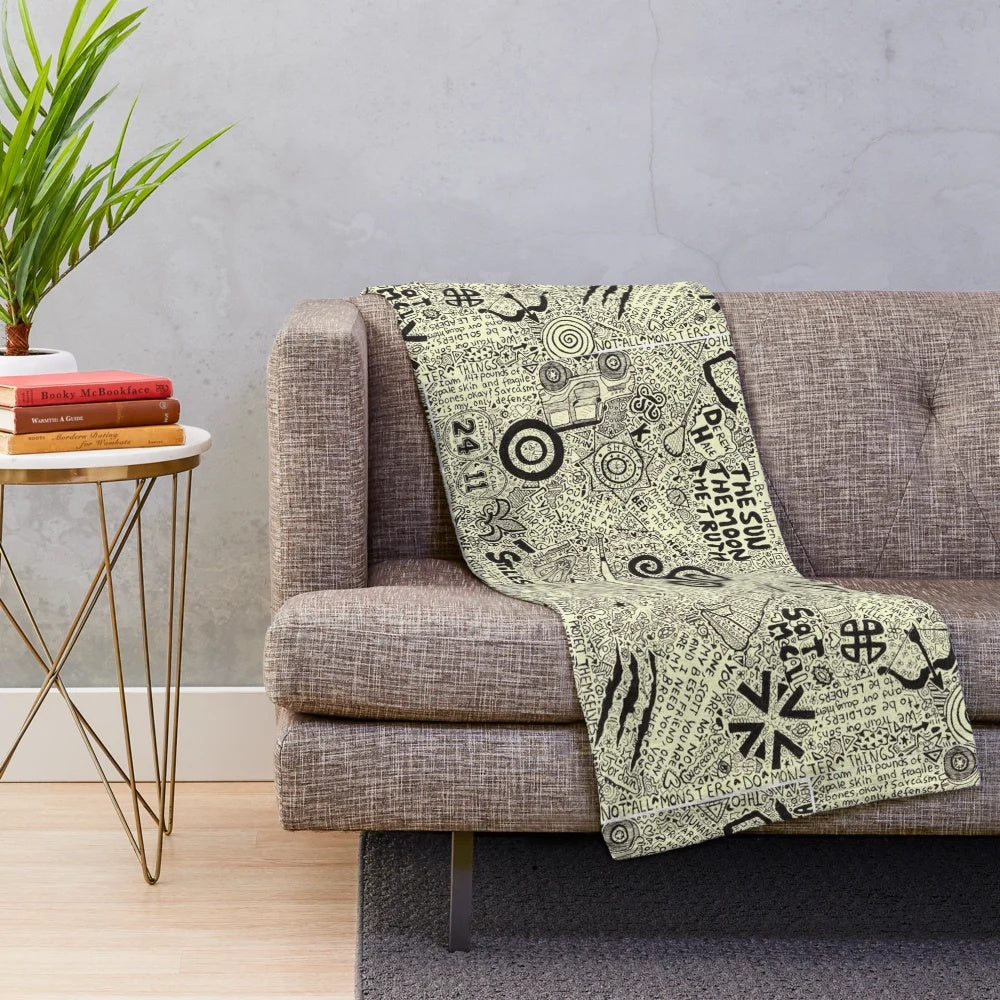 Teen Wolf inspired plush blanket with wolf pack symbol