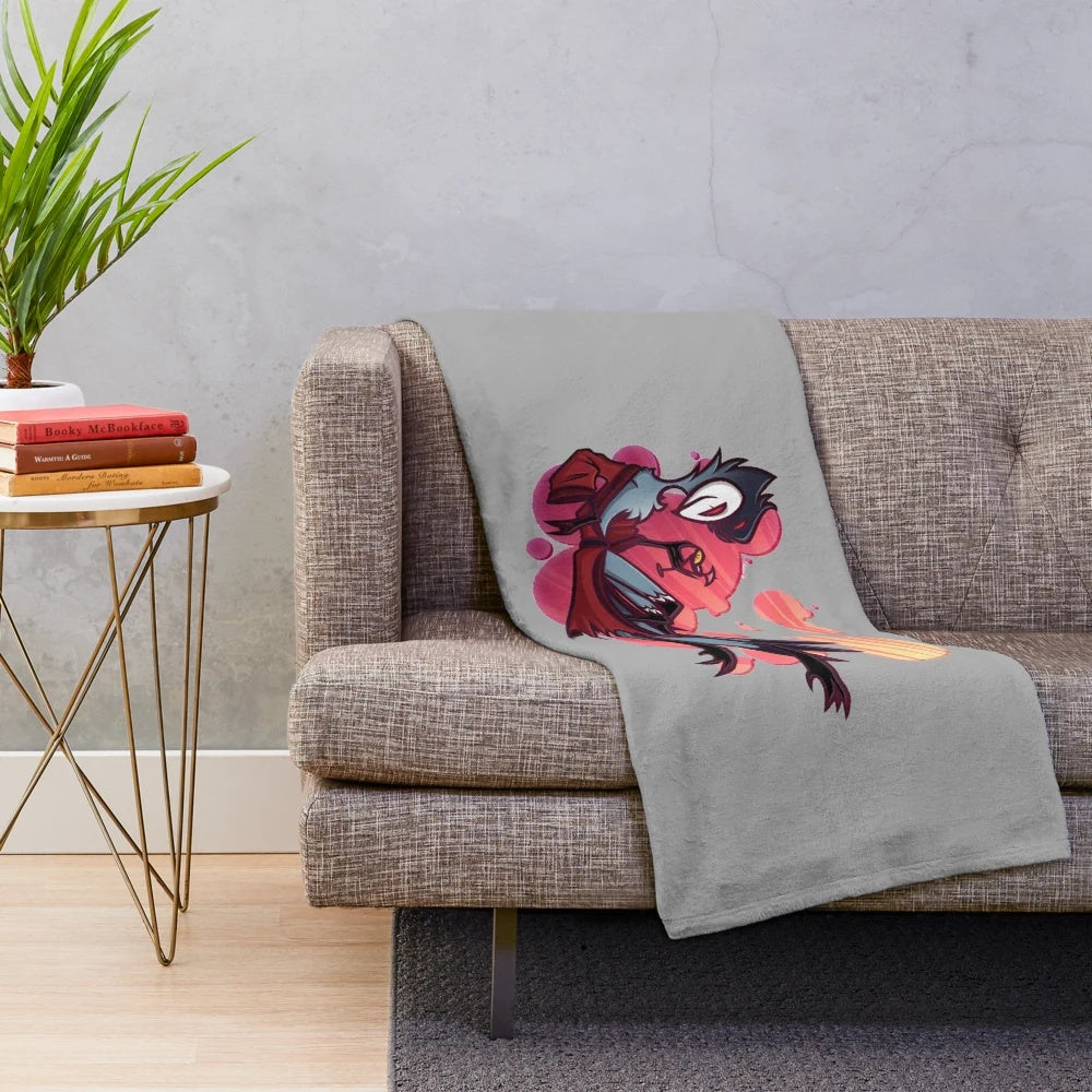 Helluva Boss Stolas Plush Blanket, featuring the demonic lord from the popular adult animated series.
