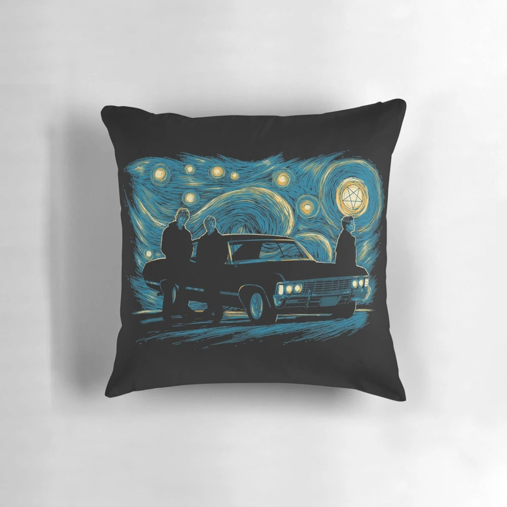 Supernatural Winchester Brothers Starry Night Pillow