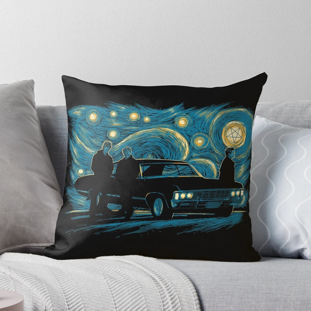 Supernatural Winchester Brothers Starry Night Pillow
