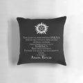 Supernatural Winchester Demon Hunter Exorcism Pillow with Pentagram and Devil's Trap Design