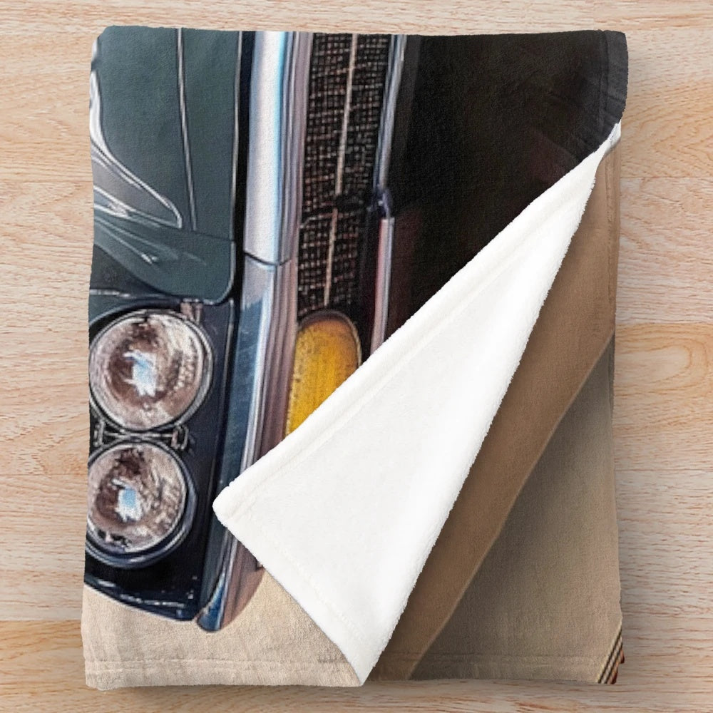 Supernova-themed plush blanket for car enthusiasts