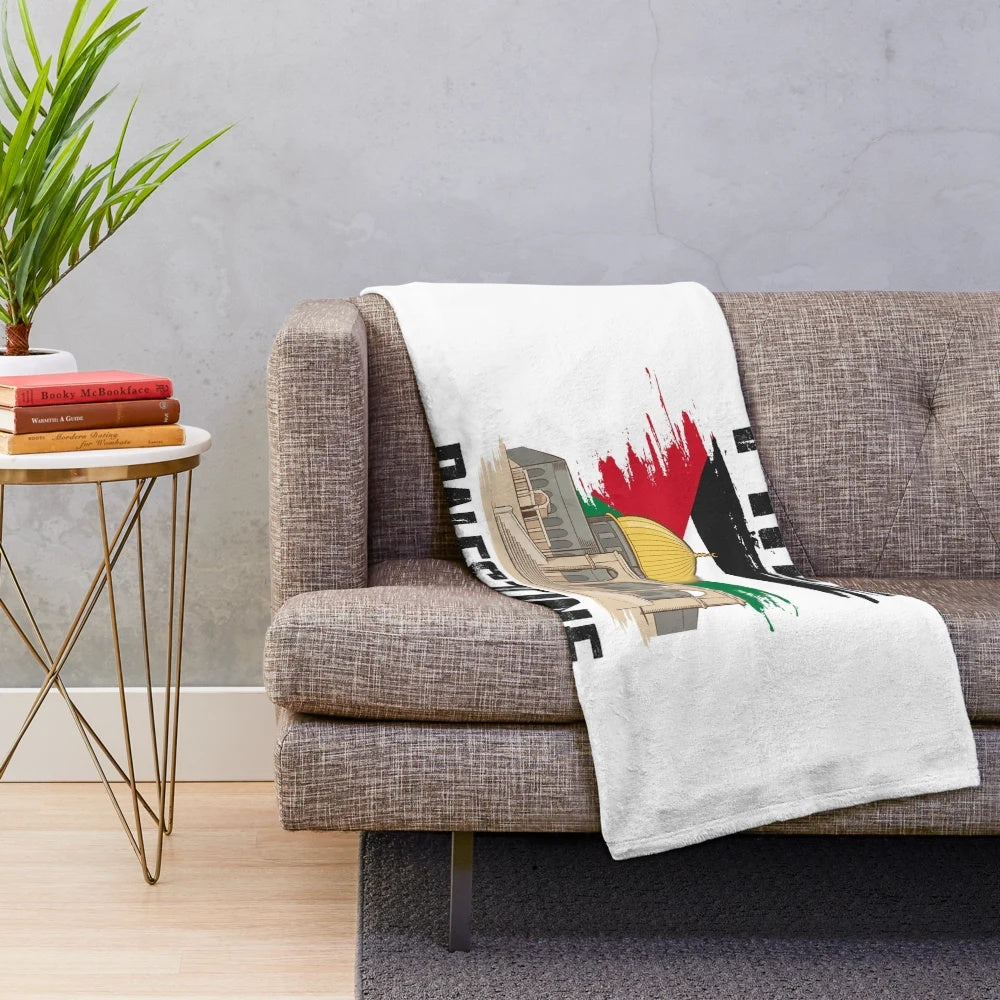 Plush blanket supporting the free Palestine cause