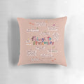 A cozy pillow with mental health reminders and affirmations to promote self-care and wellbeing.