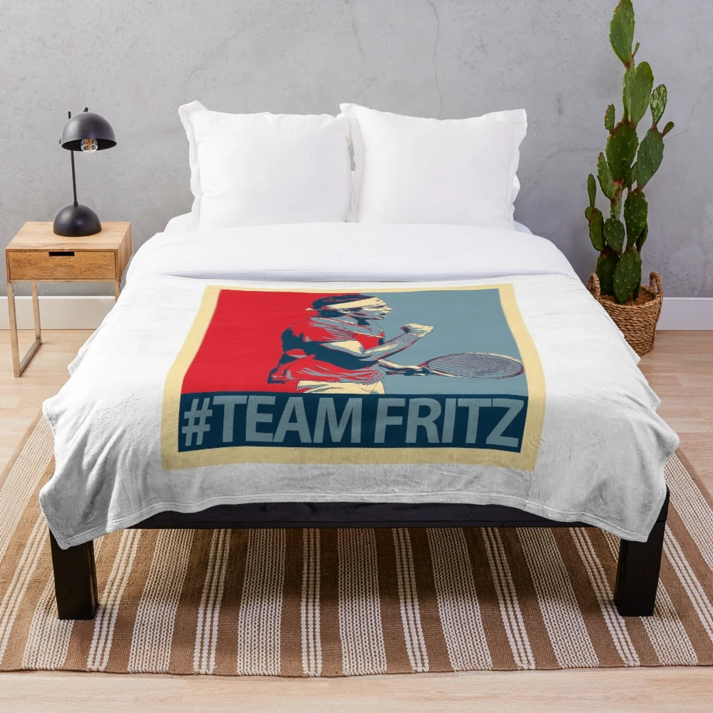 Taylor Fritz inspired plush blanket