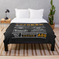 Supra-inspired plush blanket with a detailed car blueprint design